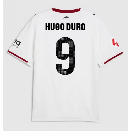Stroje piłkarskie Valencia Hugo Duro #9 Koszulka Podstawowej 2026-27 Krótki Rękaw